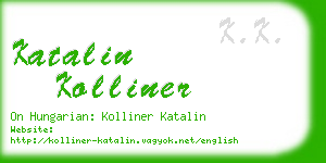 katalin kolliner business card